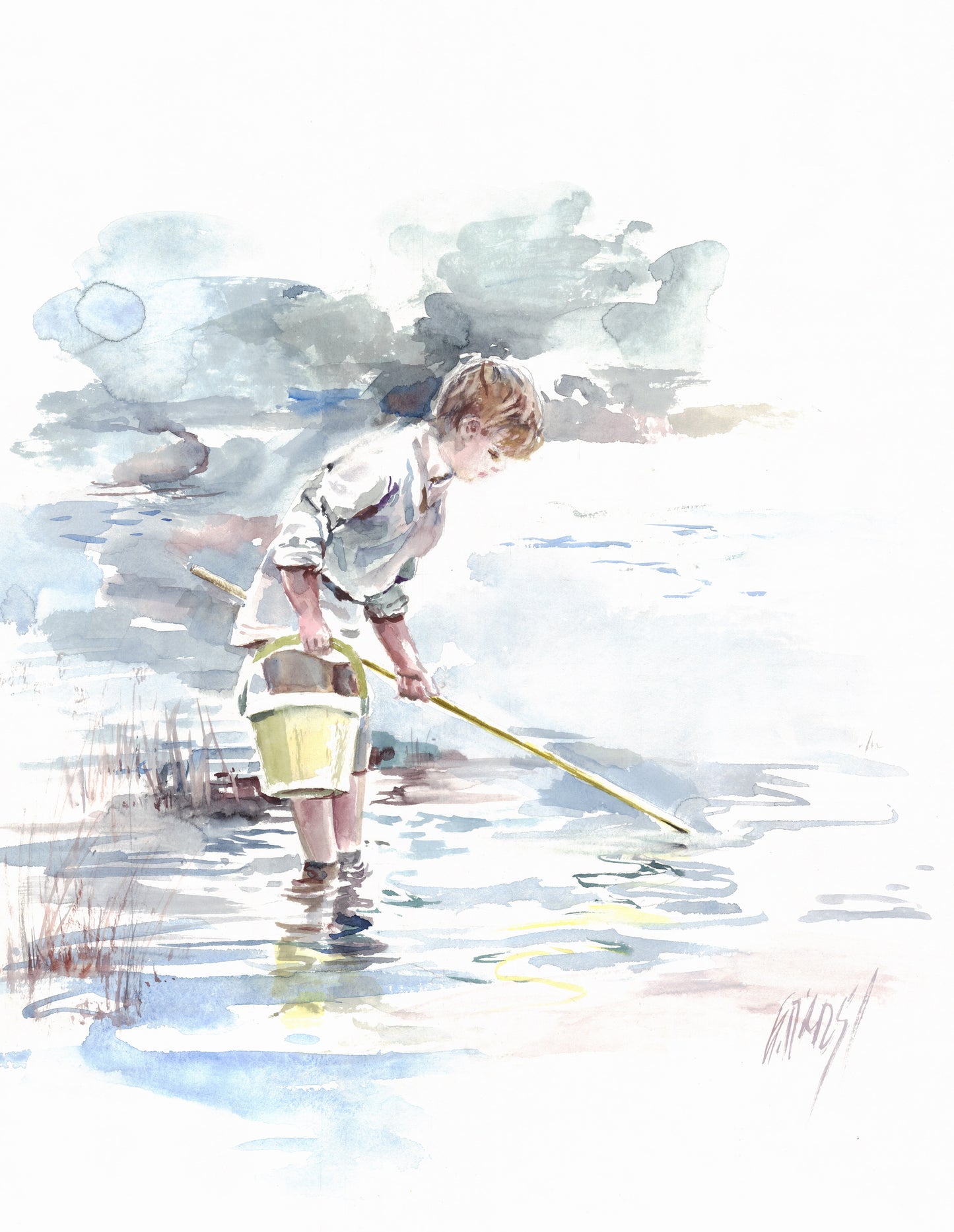 By the river - original