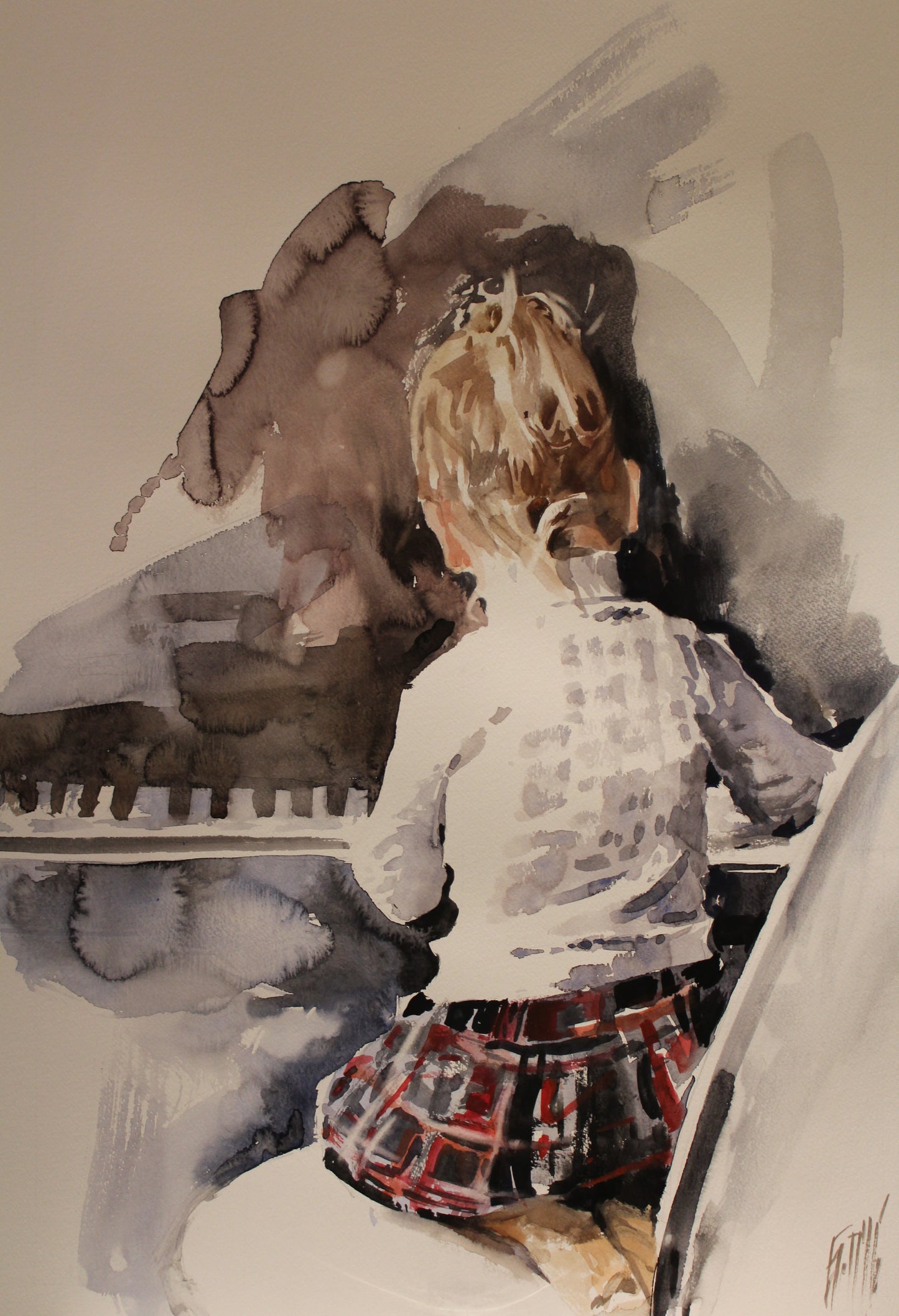 On the piano 9