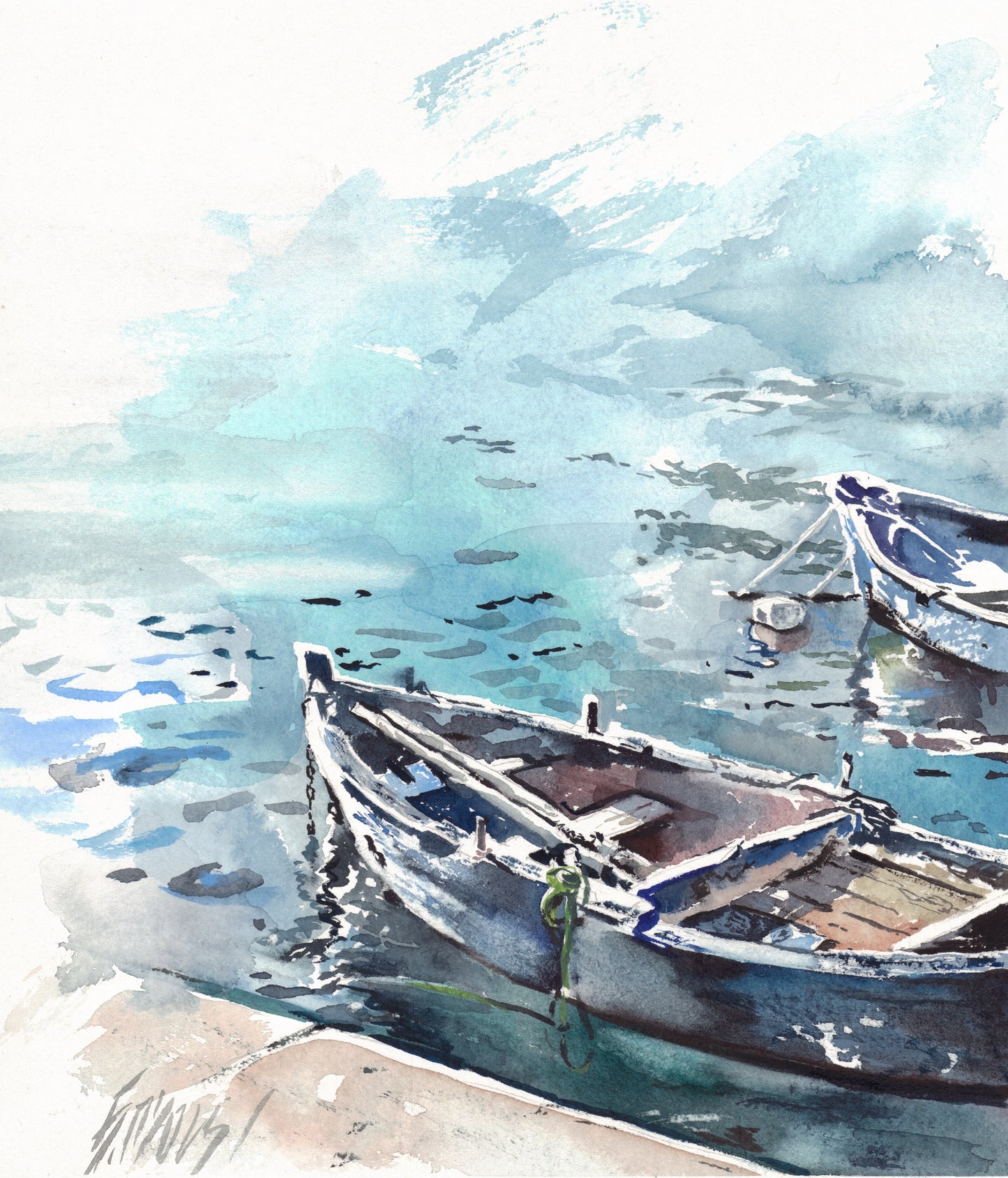 Morning at the sea - original