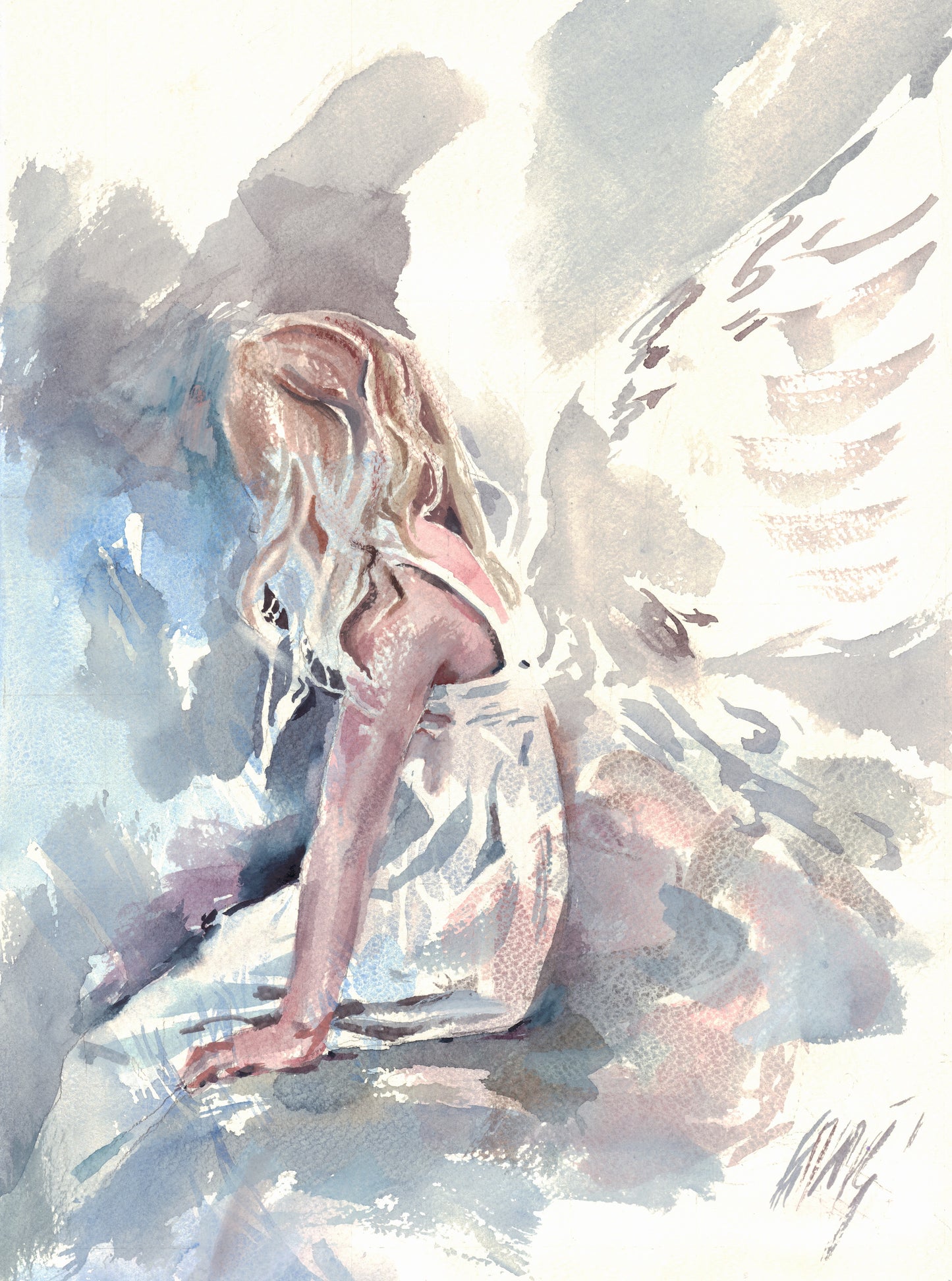 Angel wings - print