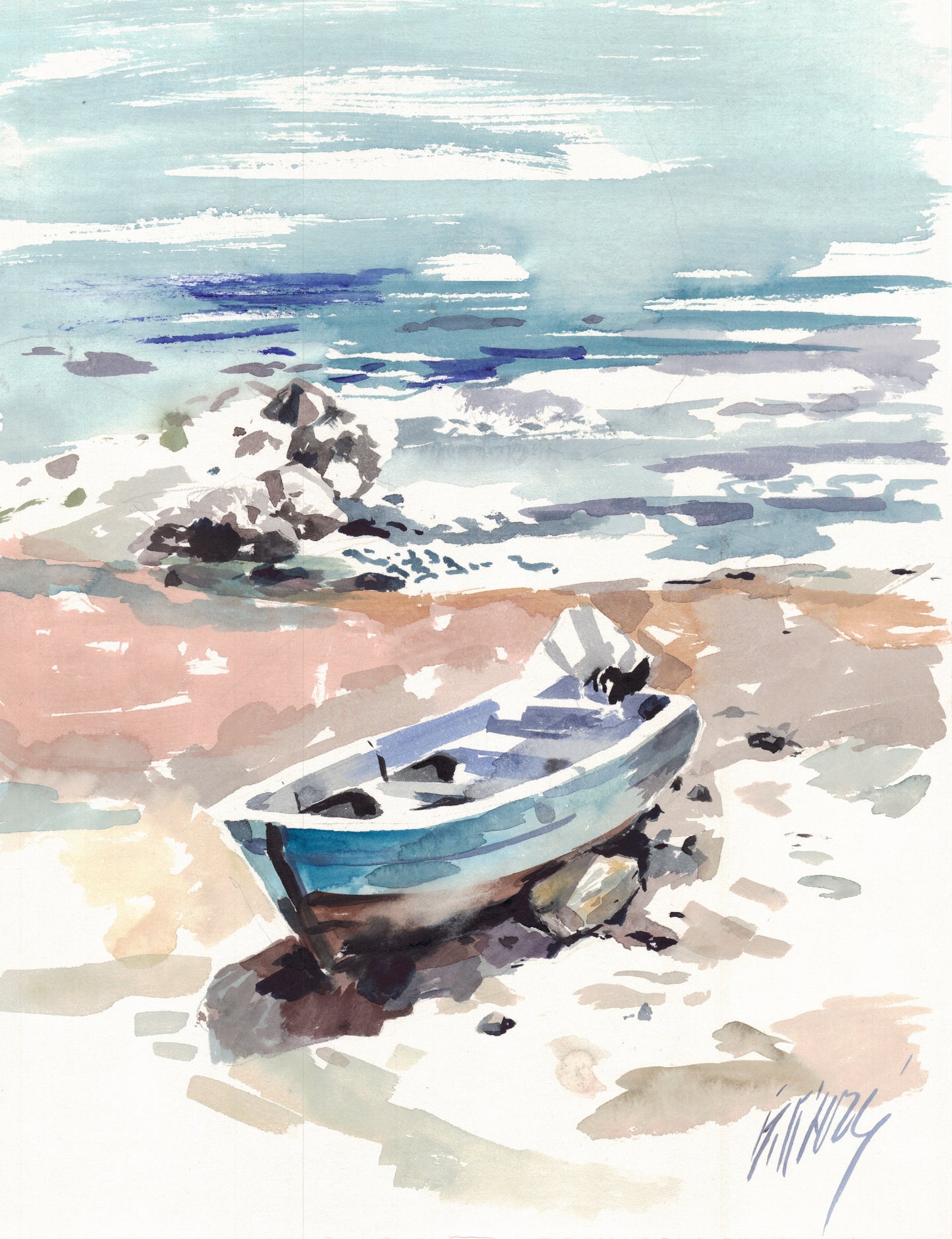 Old boat 2 - print