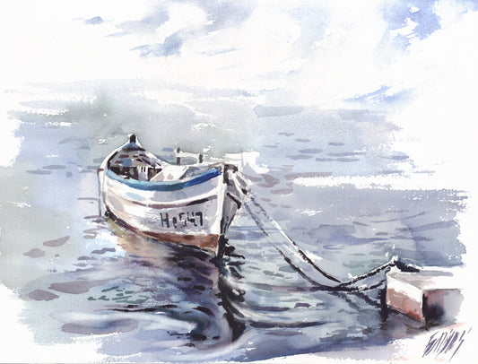 Boat from Nessebar - print