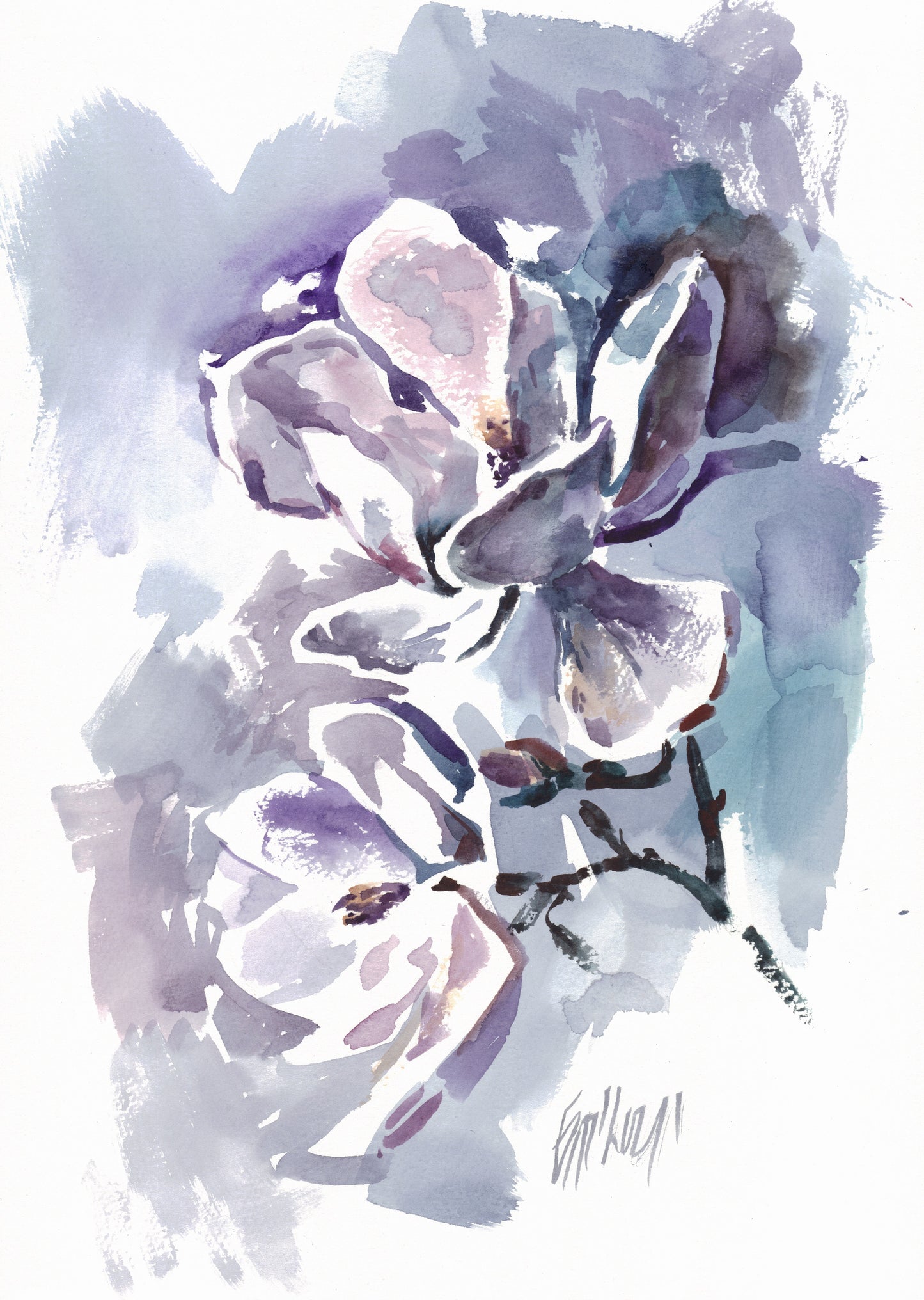 White magnolias - original