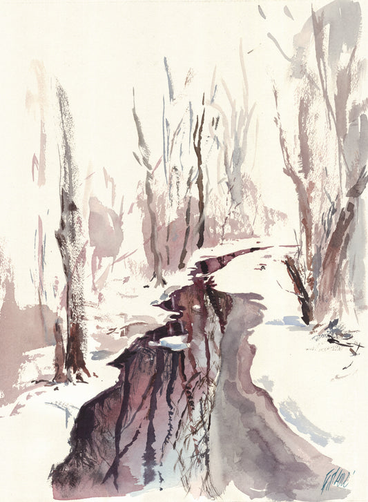 Winter in the forest - original