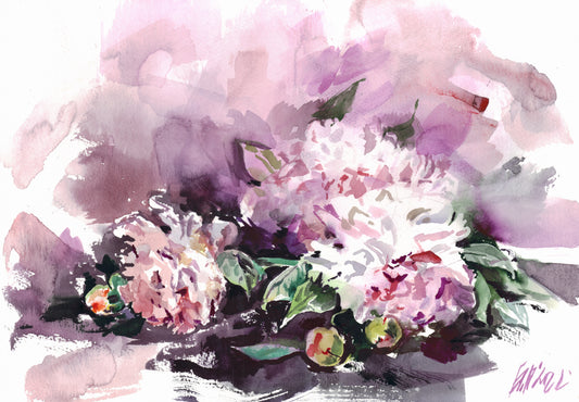 White peonies 2 - original