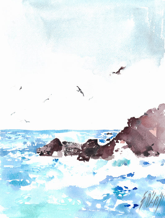 Morning over the sea 2 - original