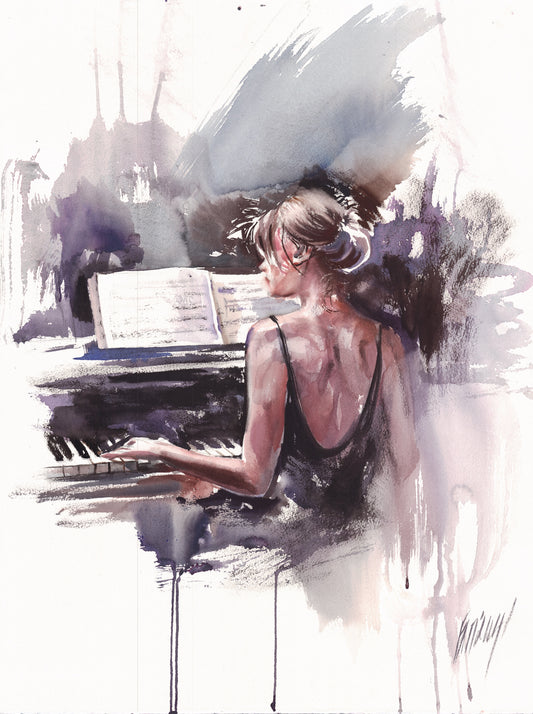 On the piano 4 - print