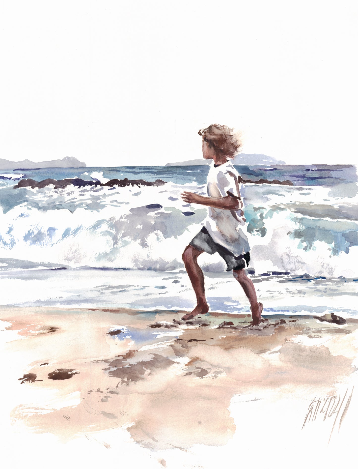 The boy and the sea - print