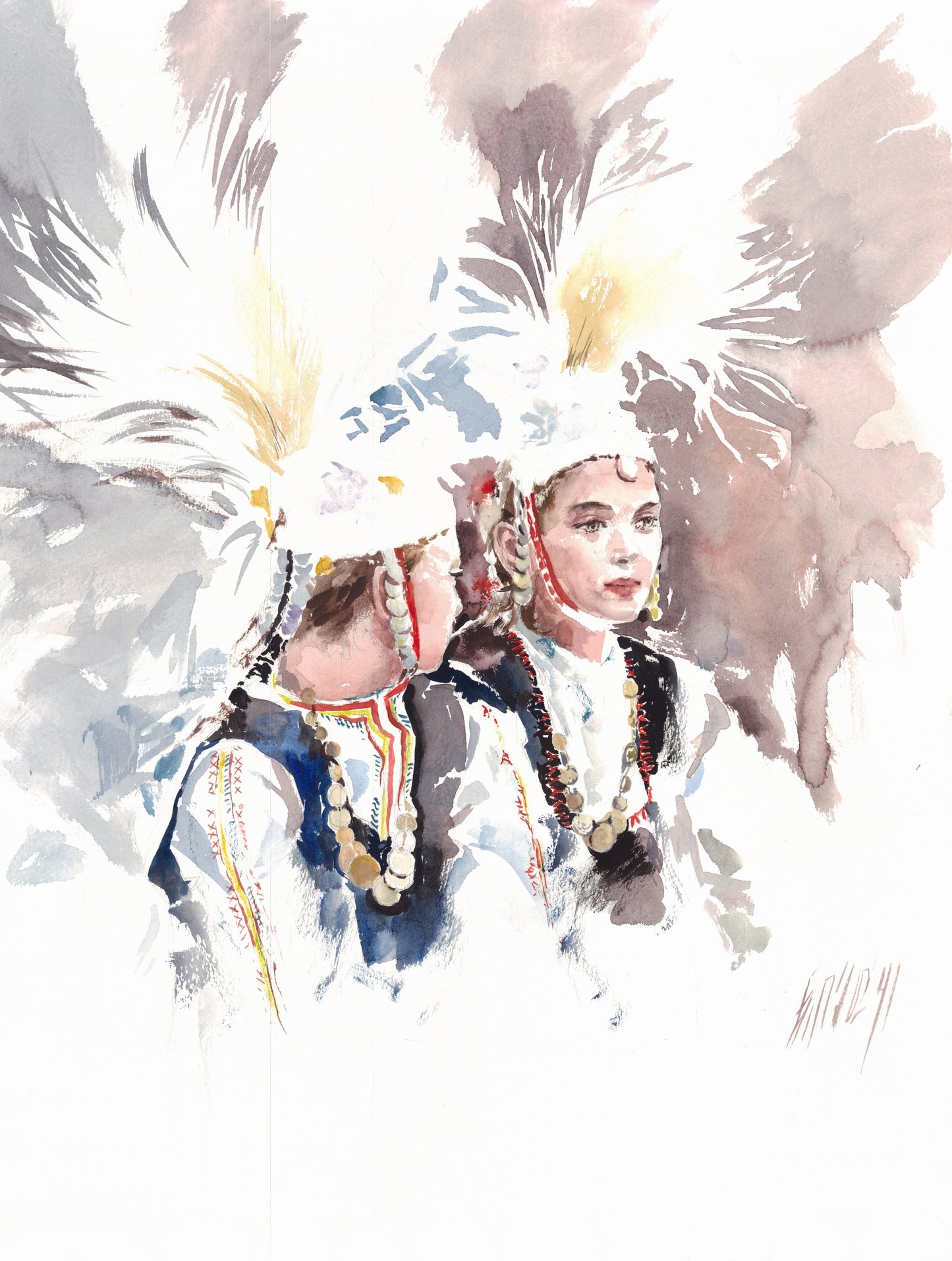 Two Bulgarian girls - print