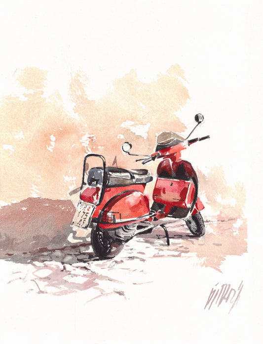 My old Vespa - print