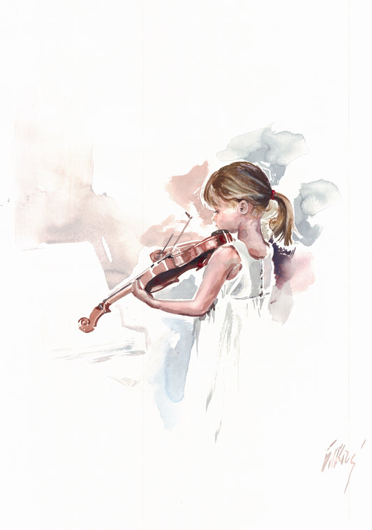 Young violinist - print