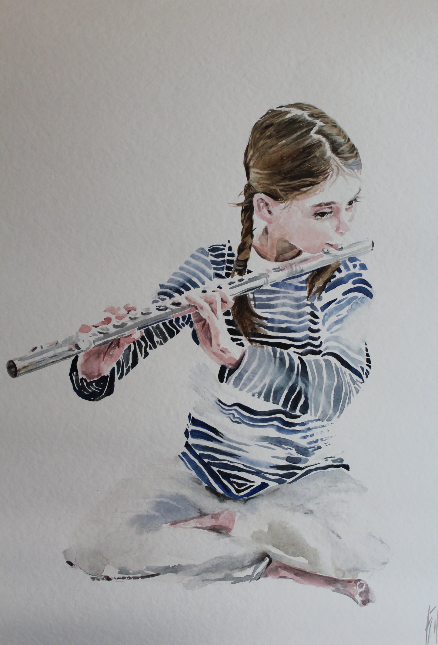 The girl with a flute