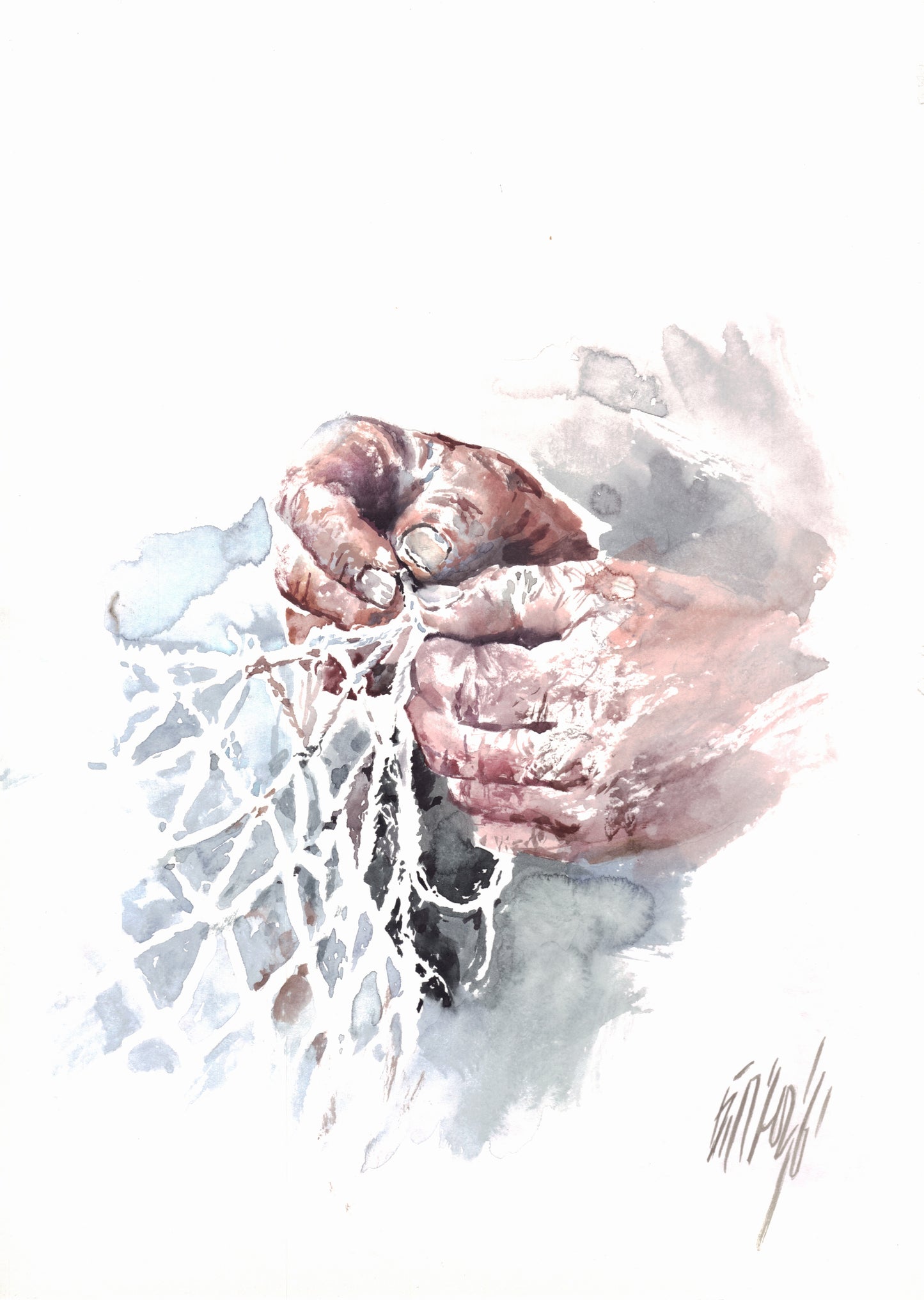 Hands shaped by the wind and the sea